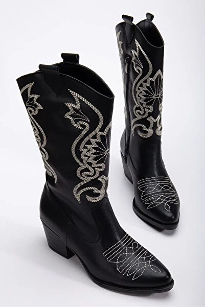 LZ SHOES Нов сезон Черно бродирано удобно ежедневно топче