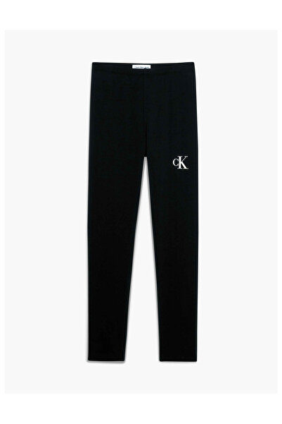 Calvin Klein Siyah Kız Çocuk Skinny Uzun Düz Tayt IG0IG02137BEH