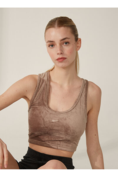 Reebok Açık Kahve Kadın V Yaka Atlet HS0391 CL WDE PLUSH TANK