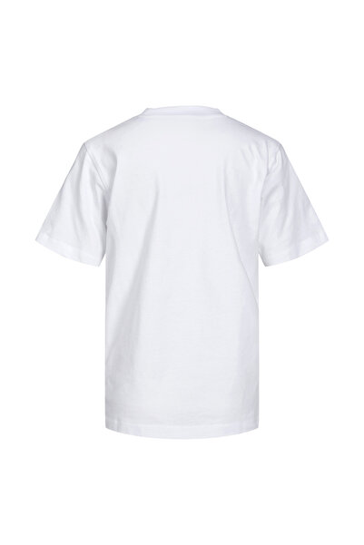JJXX Bisiklet Yaka Baskılı Beyaz Kadın T-Shirt JXEMILY RLX SS TEE JRS
