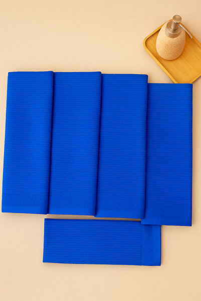 Benetton Home 5 штук рушників для ванної кімнати, рушників для обличчя та тіла, темно-синього кольору, 100% бавовна, 30x50 см, рушник для обличчя