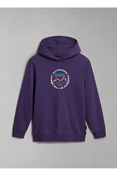 Napapijri Mor Kız Çocuk Yuvarlak Yaka Uzun Kollu Sweatshirt NP0A4HGBV061 K B-...