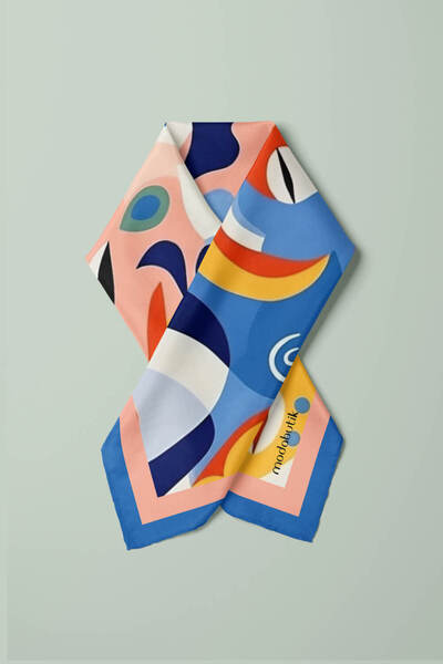 Modabutik A66 Portrait Patterned Bandana