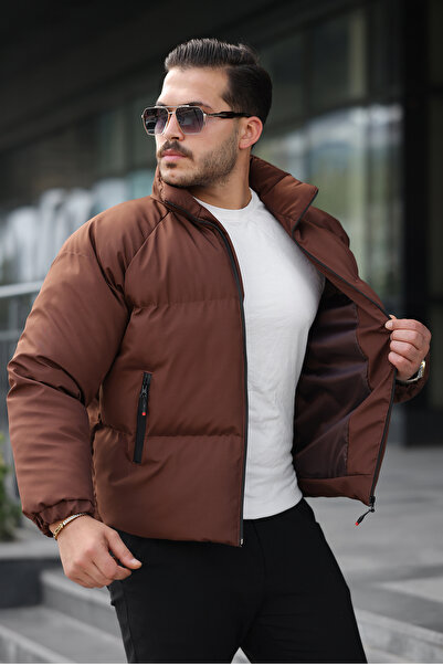 Jaglion Garen Черно мъжко палто без качулка, водоустойчиво