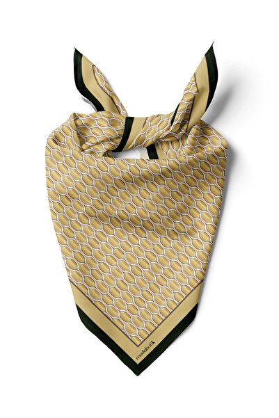 Modabutik Kadın Geometrik Desenli 50x50 Bandana HYL DG01605-22