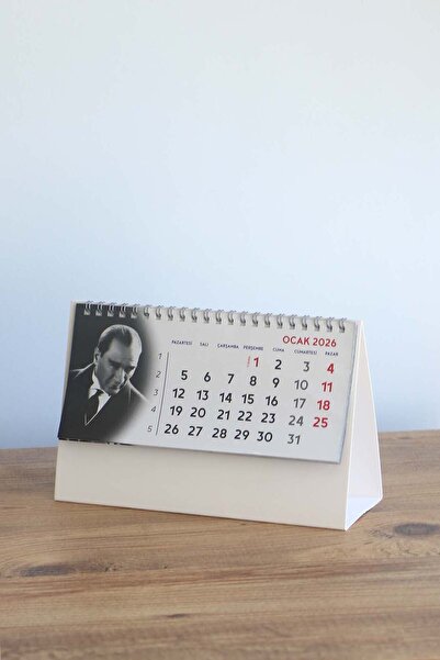 Mapi 2026 Atatürk Masa Takvimi - 15 Yapraklı Piramit Takvim (14X20 CM)