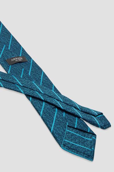 Abbate Краватка 8 см Мікрофібра Поліестер Синя Чоловіча Краватка з візерунком