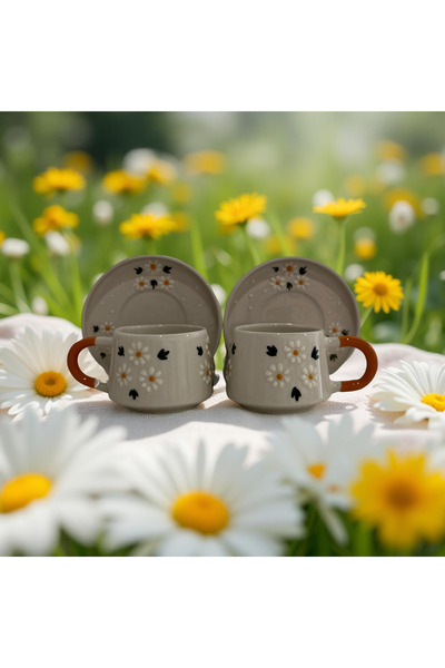 Çiporcal طقم أكواب على شكل مثلث ديزي كلاسيكي مكون من قطعتين ديكور يدوي