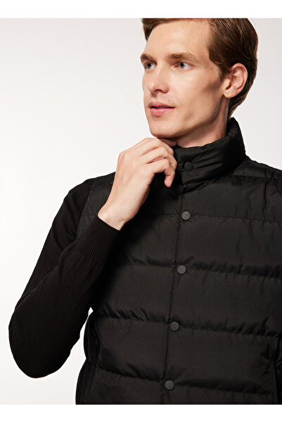 Fabrika Düz Siyah Erkek Yelek NELSON