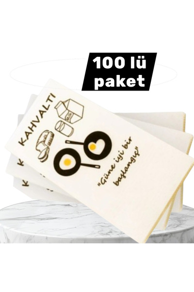 SÖNMEZ HOTEL EKİPMANLARI PEÇETE Kahvaltı Emojılı 100 Lü