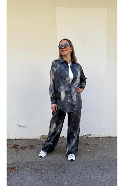 JM بدلة مزدوجة منقوشة