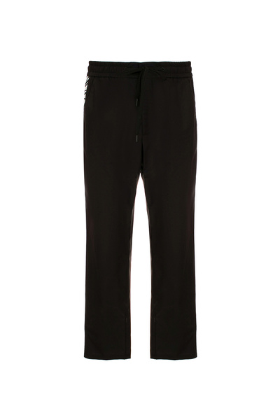 Just Cavalli Lastikli Bel Normal Paça Slim Fit Siyah Erkek Pantolon 74OBA110N...