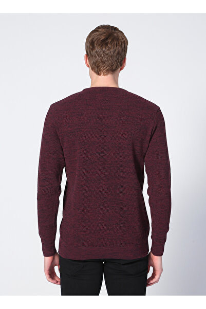 Lee Bisiklet Yaka Regular Fit Düz Şarap Erkek Kazak L212149810_Knitwear Crew Neck