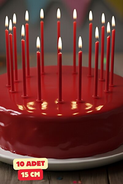 Baloncu Dede Kırmızı Pasta Mumu Çoklu Paket Doğum Günü Özel Gün