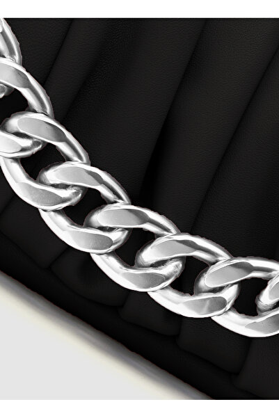 Les Visionnaires Siyah 17x9x33 Kadın Deri Çapraz Çanta AMYSILKY1001