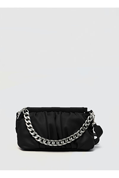 Les Visionnaires Siyah 17x9x33 Kadın Deri Çapraz Çanta AMYSILKY1001