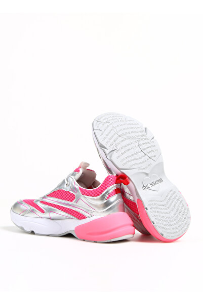Love Moschino Pembe-Gümüş Kadın Sneaker JA15025G1GIQ460A
