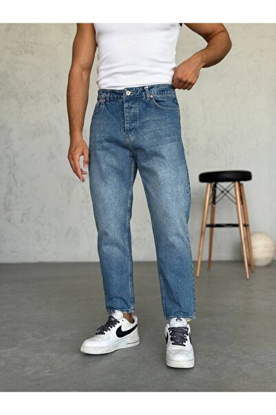 Gambocci Men's Boyfriend High Waist Comfortable Fit Ankle Length Pants