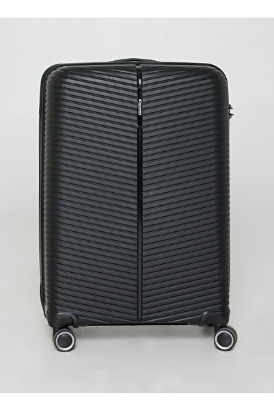 Discovery Expedition Siyah Unisex 46x73x27 cm Büyük Boy Çekçekli Sert Valiz DC-5224