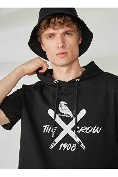 The Crow Чорна чоловіча кофта з капюшоном TC3903-1 RUN