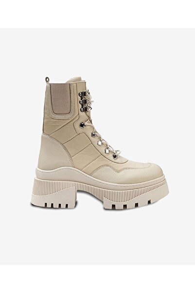 Greyder Kadın Ekru Hakiki Deri Casual Bot 3K2UB32850