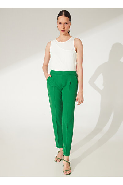 Selen Normal Bel Standart Yeşil Kadın Pantolon 23YSL5023