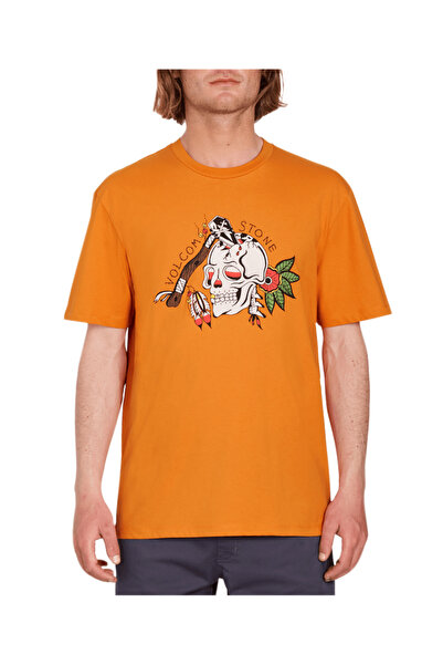 Volcom Turuncu Erkek Bisiklet Yaka T-Shirt A3512314_Volcom Lintell Bsc 1 Saf