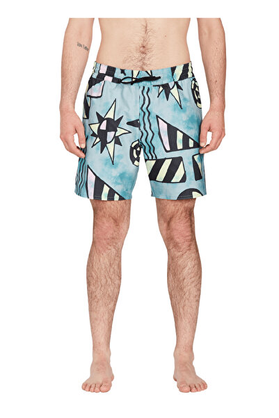 Volcom Mavi Erkek Kısa Şort Mayo A2512300_Volcom Chlorine Killer Stn