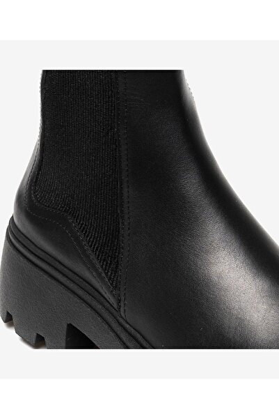 Greyder Kadın Siyah Hakiki Deri Chelsea Bot 3K2TB57591