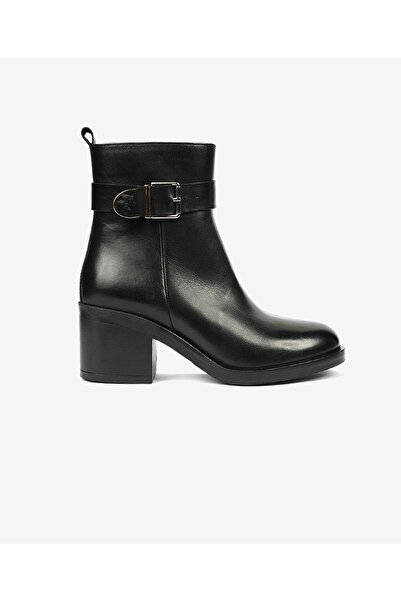 Greyder Kadın Siyah Hakiki Deri Topuklu Bot 4K2WB59140