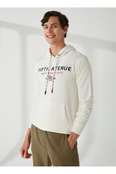 Fred Mello Kapüşon Yaka Beyaz Erkek Sweatshırt FM23S13FCOFF WHITE