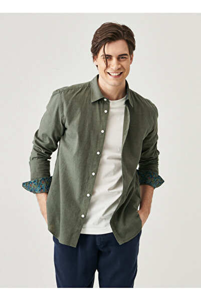 WRANGLER Gömlek Yaka Haki Erkek T-shirt W221085801_ Gömlek