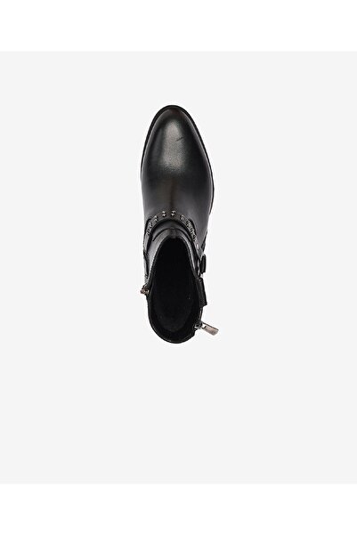 Greyder Kadın Siyah Hakiki Deri Topuklu Bot 4K2TB59179