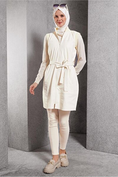 Alvina Sunny Leather Vest with Birds 45239