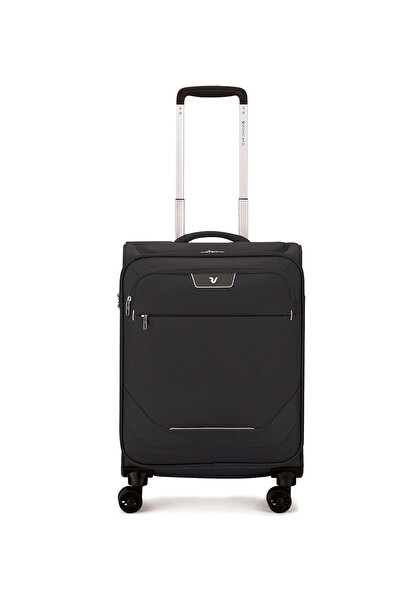 Roncato Siyah Unisex 55x40x20 cm Kabin Boy Çekçekli Kumaş Valiz JOY TROLLEY EXPANDABLE Nero