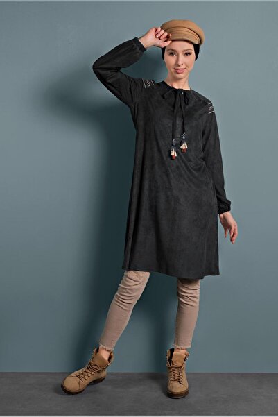 Alvina Lace-Up Collar Tunic 40263