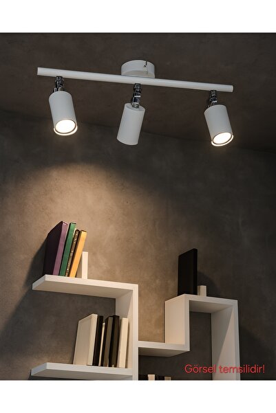 Bozyaka Aydınlatma Ector 3'lü Beyaz&krom Kaplama Aplik Hareketli Modern Iç Me...