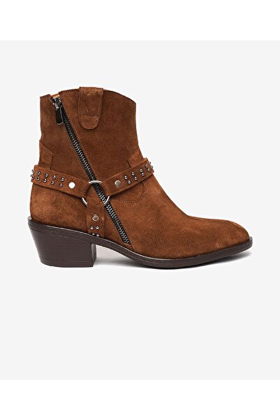 Greyder Kadın Sigaro Süet Hakiki Deri Topuklu Bot 4K2TB59179