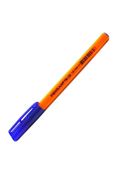 Pensan Blue Ballpoint Pen Tr 23 Triangular Body 1.00 mm Nib 10 Pieces Ballpoint Pen Blue 10 Pieces