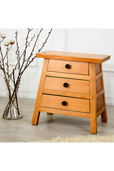 BY PALLETTE Birdun Ahşap Çekmeceli Tabure