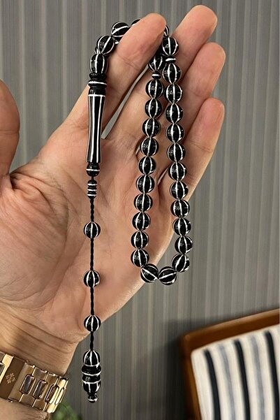 dergah tesbih Premium Koleksiyon Usta İşçilik Karpuz Yarma Erzurum Oltu Taşı