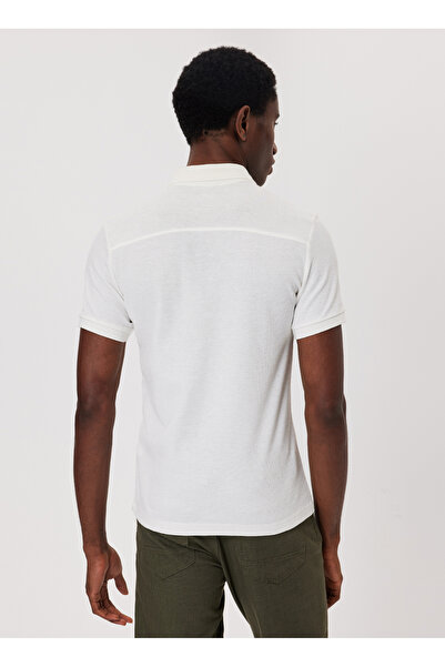 Lee Cooper Ανδρικό μπλουζάκι Polo Neck Ecru 232 LCM 242059 TYLEN EKRU