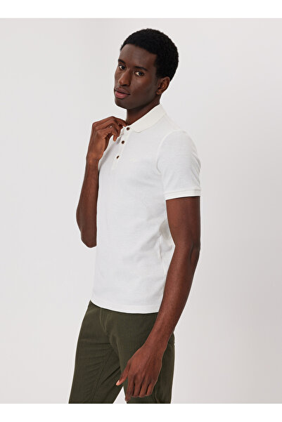 Lee Cooper Ανδρικό μπλουζάκι Polo Neck Ecru 232 LCM 242059 TYLEN EKRU