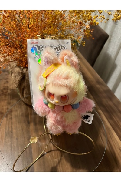 labubu sepeti Sarı Pembe Labubu Energy - kolyeli 🎗️