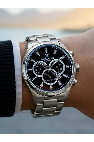 Daniel Klein Silver Color Men's Wristwatch - Bracelet Gift