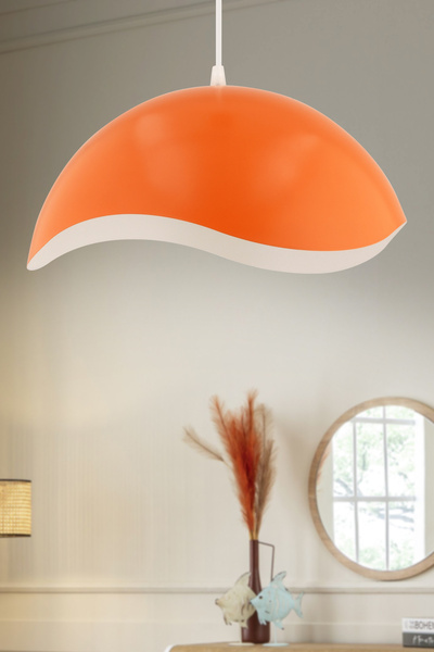 İstanbul Avize Galaksi Tekli Turuncu Sarkıt Sıvama Metal Modern Lüx Avize