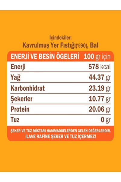 HEYNUT Ballı Fıstık Ezmesi 350 g Katkısız Glutensiz Yüksek Protein Kahvaltılık