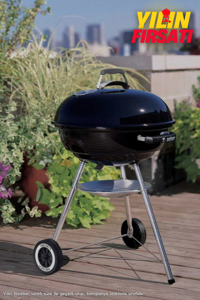 WEBER Compact Kettle Charcoal Grill Ø 47 cm Black