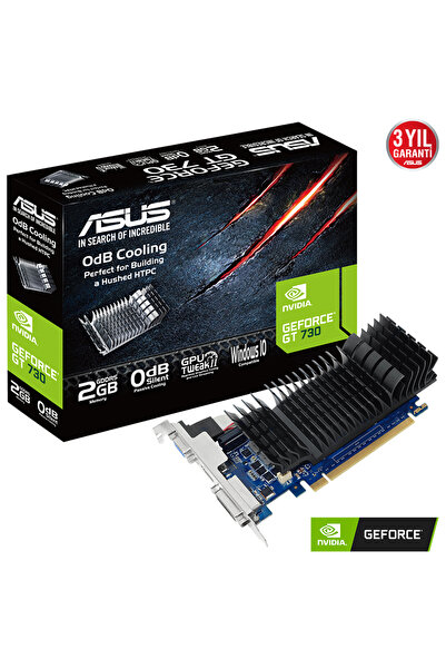 ASUS GT730-SL-2GD5-BRK 2GB Geforce GT730 DDR5 64bit HDMI DVI VGA 16x Ekran Kartı