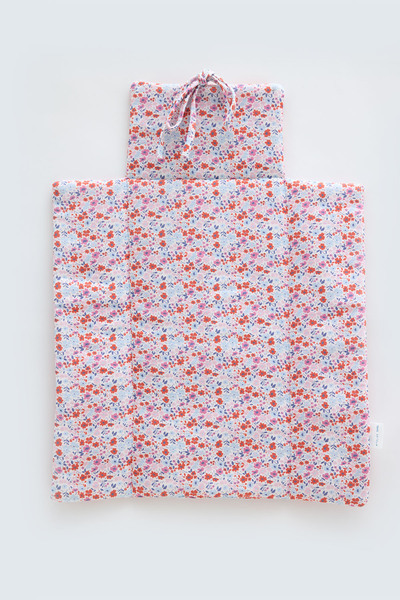 Atelier Babbi %100 Pamuk ALT AÇMA MATI - MİNİK ÇİÇEKLER/KIRMIZI